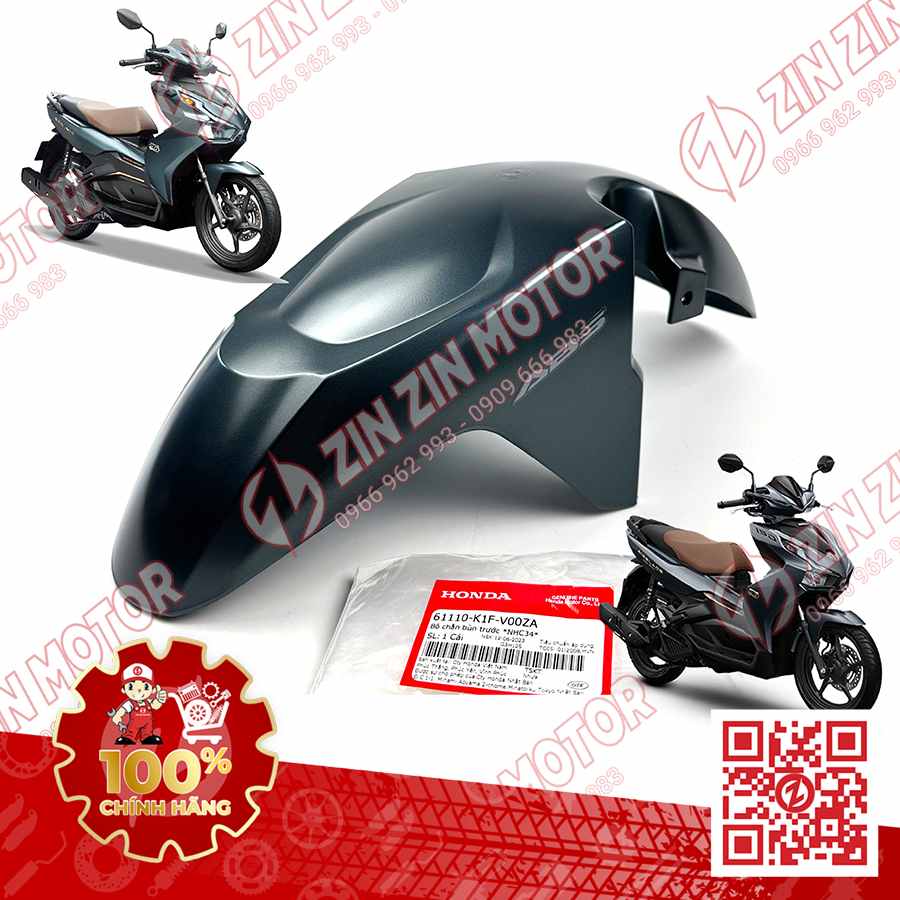 Chắn Bùn Dè Trước AB 2020 2021, AirBlade 150 2020 2021 Xanh Xám 61110K1FV00ZA Chính Hãng Honda