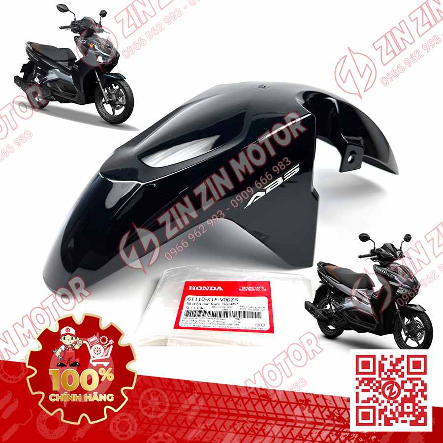 Chắn Bùn Dè Trước AB 2020 2021, AirBlade 150 2020 2021 Đen 61110K1FV00ZB Chính Hãng Honda