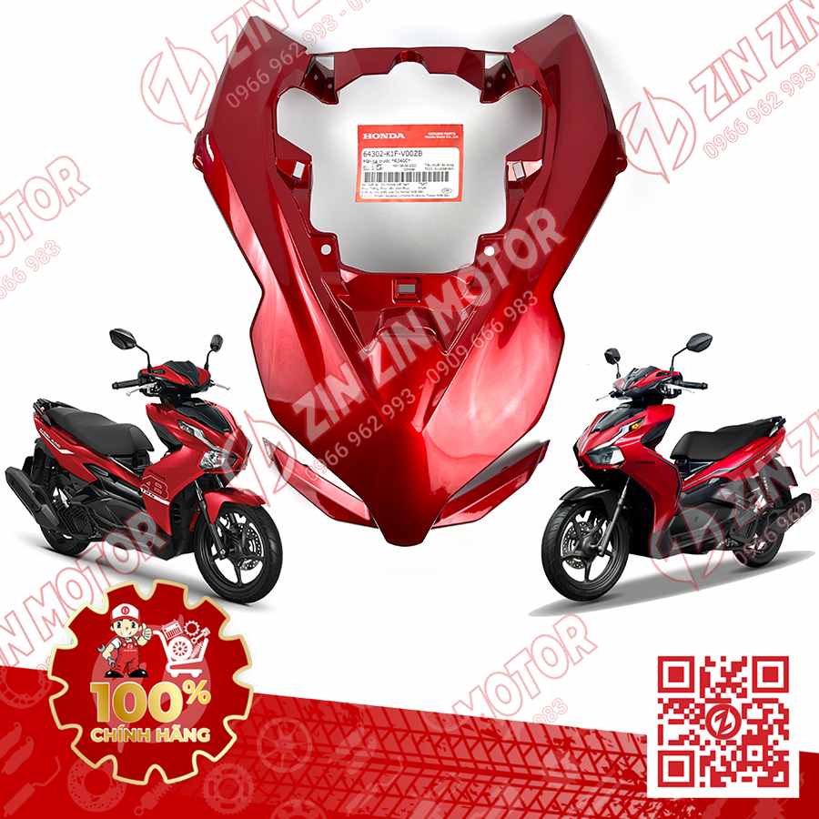 Ốp Đèn Pha, Mặt Nạ Trước Lớn AB Air Blade 2020+, AirBlade 125 Đỏ R340C 64302K1FV00ZB Chính Hãng Honda
