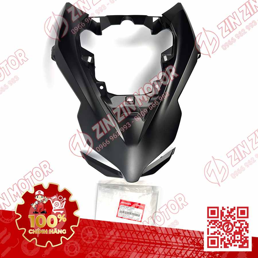 Ốp Đèn Pha, Mặt Nạ Trước Lớn AB Air Blade 2020 - 2023+, AirBlade 125 Đen Nhám NHA76M 64302K1FV00ZJ Chính Hãng Honda