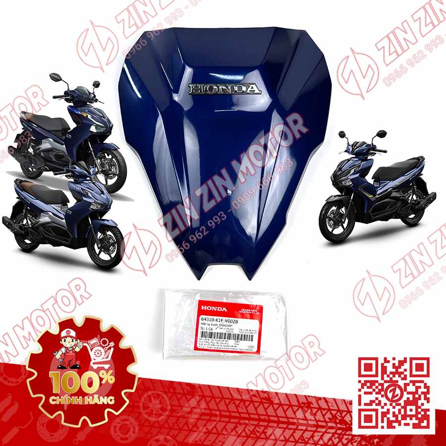 Mặt Nạ Trước Nhỏ AB 2020+, AirBlade 150, Air Blade 125 Xanh Đậm PB421M 64310K1FV00ZB Chính Hãng Honda