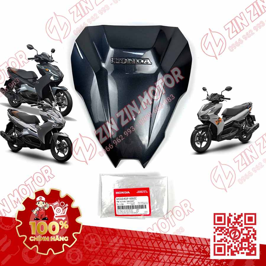 Mặt Nạ Trước Nhỏ AB 2020+, AirBlade 150, Air Blade 125 Xám NHC04M 64310K1FV00ZC Chính Hãng Honda