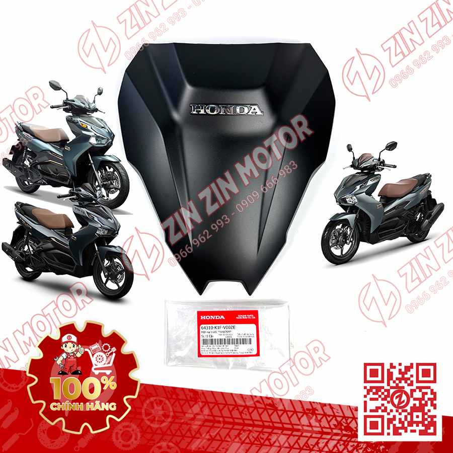 Mặt Nạ Trước Nhỏ AB 2020 - 2023+, AirBlade 160, Air Blade 150 Đen Nhám NHA76M 64310K1FV00ZE Chính Hãng Honda