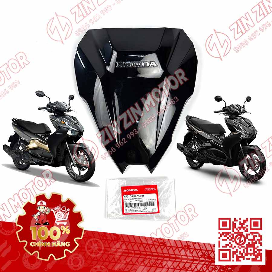 Mặt Nạ Trước Nhỏ AB Air Blade 2020+, AirBlade 125 Đen Ngọc Trai NHA69P 64310K1FV00ZF Chính Hãng Honda
