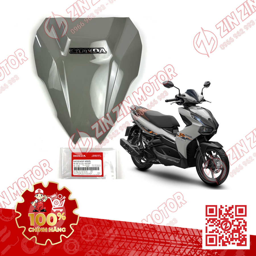 Mặt Nạ Trước Nhỏ AB Air Blade 2020+, AirBlade 125 Xám Xi Măng (Xám Chuột) NHC60P 64310K1FV00ZL Chính Hãng Honda