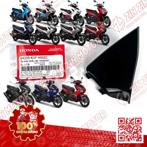 Ốp Nắp Khẩn Cấp AB Air Blade 2022+, AirBlade 125, AB 2025 Đen Ánh Xanh NHB25M 64335K1FV00ZC Chính Hãng Honda