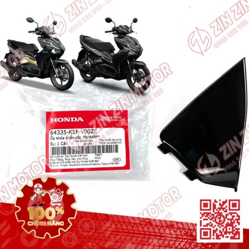 Ốp Nắp Khẩn Cấp AB Air Blade 2020+, AirBlade 125 Đen Ngọc Trai NHA69P 64335K1FV00ZE Chính Hãng Honda