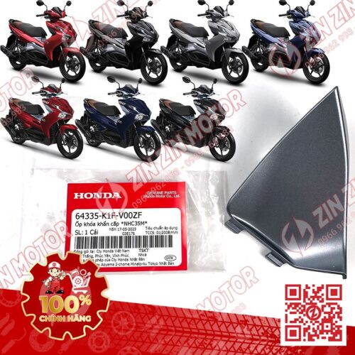 Ốp Nắp Khẩn Cấp AB 2020 - 2023+, AirBlade 160, Air Blade 150 Bạc NHC35M 64335K1FV00ZF Chính Hãng Honda