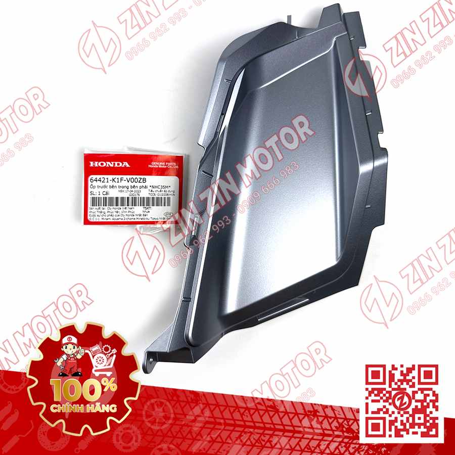 Ốp Gác Chân Trẻ Em AB 2020 - 2023+, AirBlade 160, Air Blade 150 Phải Bạc NHC35M 64421K1FV00ZB Chính Hãng Honda