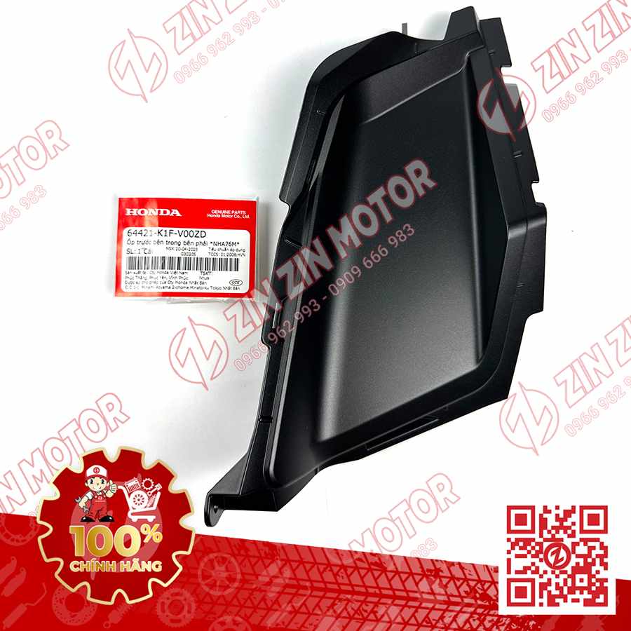 Ốp Gác Chân Trẻ Em AB 2020 - 2023+, AirBlade 160, Air Blade 150, AB 2025 Phải Đen Nhám NHA76M 64421K1FV00ZD Chính Hãng Honda