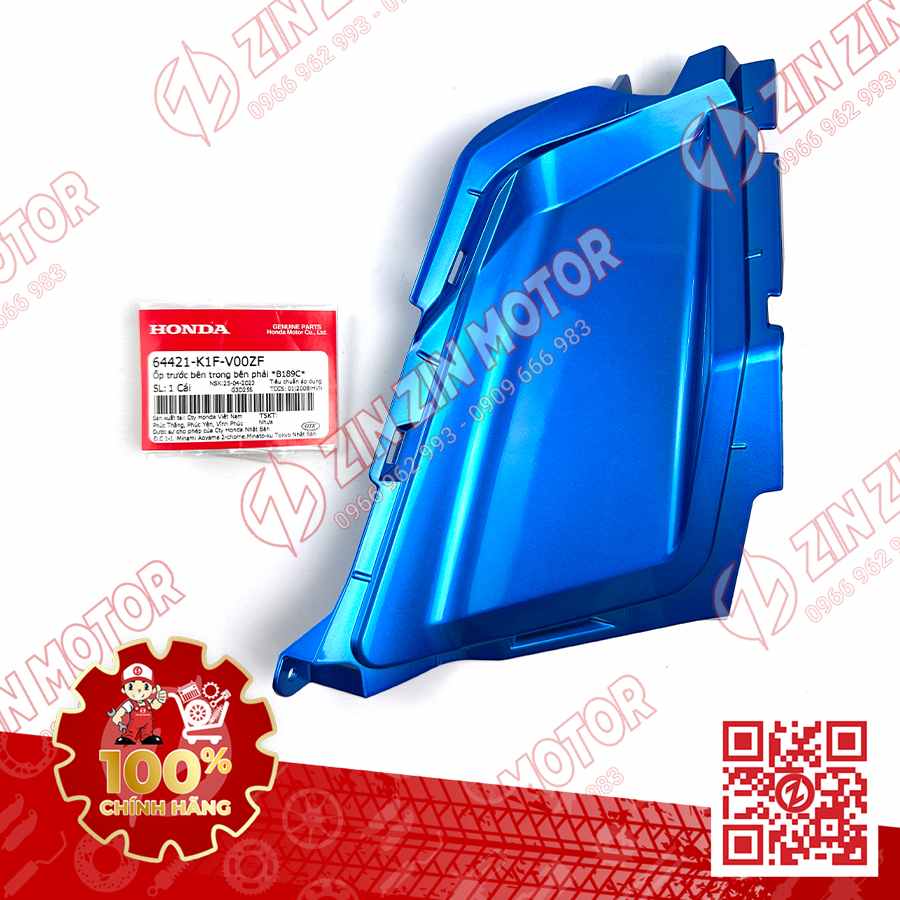 Ốp Gác Chân Trẻ Em AB Air Blade 2020+, AirBlade 125 Phải Xanh B189C 64421K1FV00ZF Chính Hãng Honda