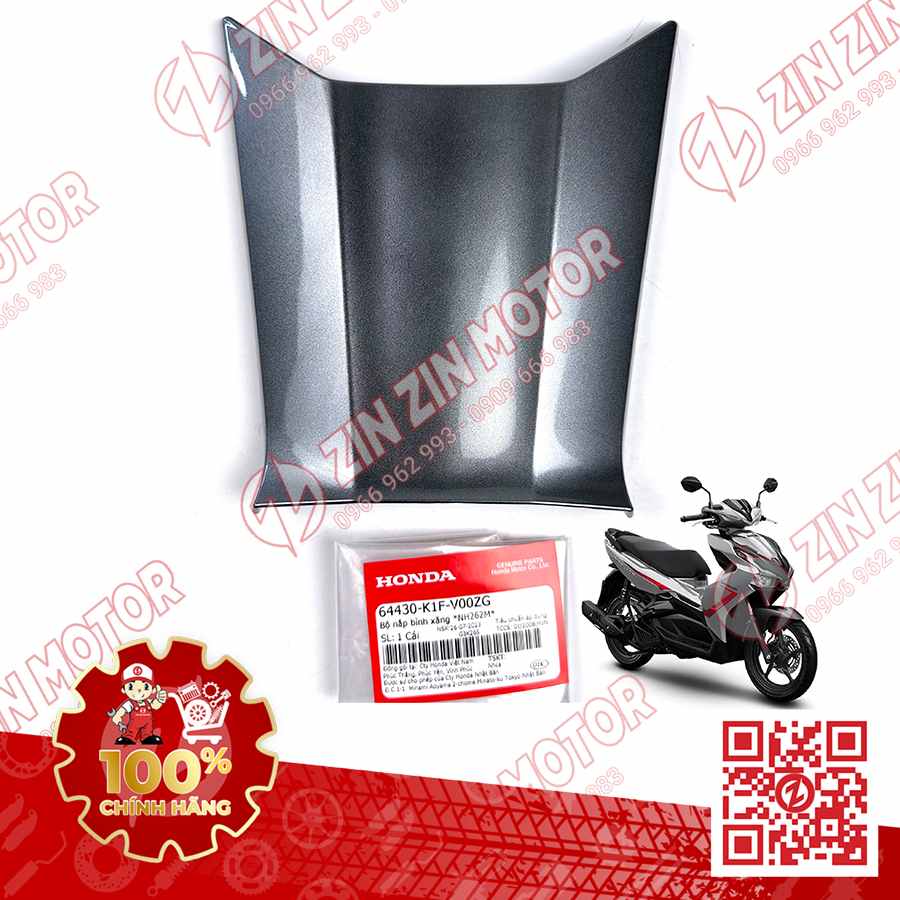 Bộ Ốp Nắp Bình Xăng AB Air Blade 2020+, AirBlade 125 Xám NH262M 64430K1FV00ZG Chính Hãng Honda