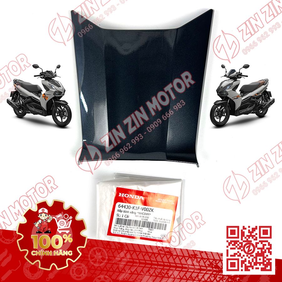 Bộ Ốp Nắp Bình Xăng AB Air Blade 2020+, AirBlade 125 Xám Chuột NHC60P 64430K1FV00ZK Chính Hãng Honda