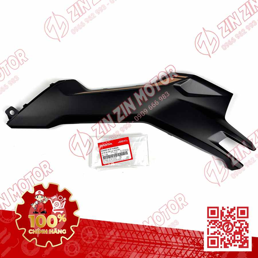 Sườn Sàn Trái Ốp Hông AB 2020 2021, AirBlade 150 Đen Nhám NHA76M 64450K1FV40ZA Chính Hãng Honda