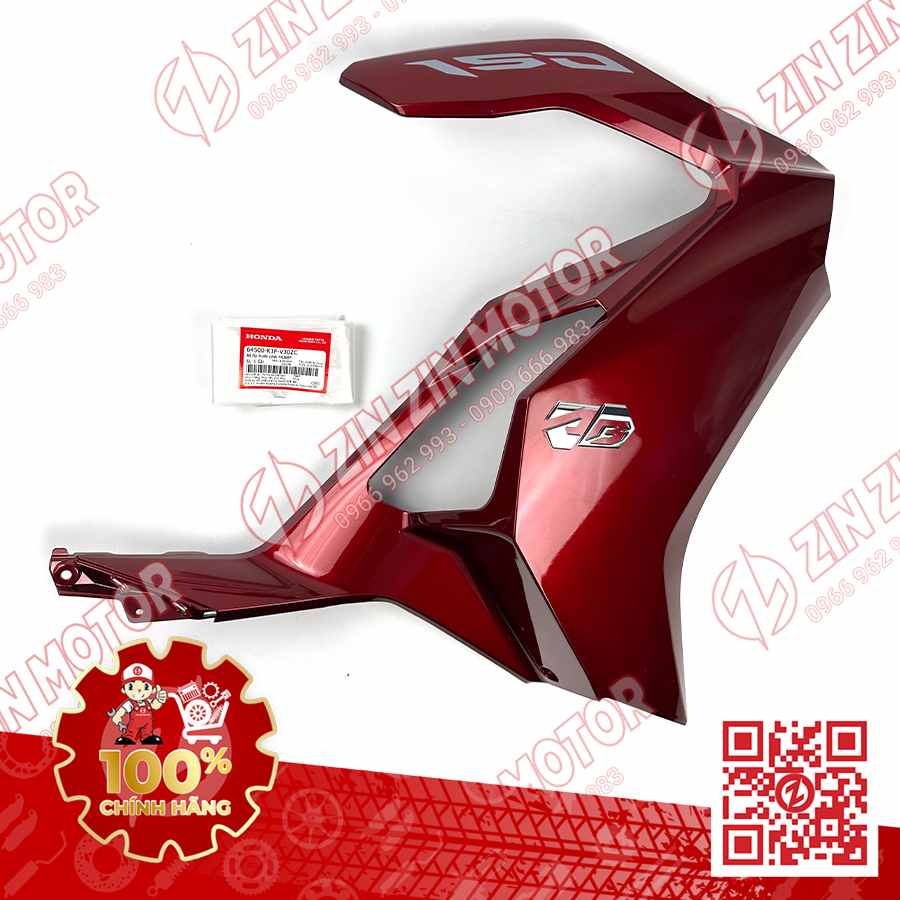 Bộ Ốp Trước Phải, Cánh Yếm AB 2020 2021, Air Blade 150 Đỏ Candy 2021 64500K1FV30ZC Chính Hãng Honda
