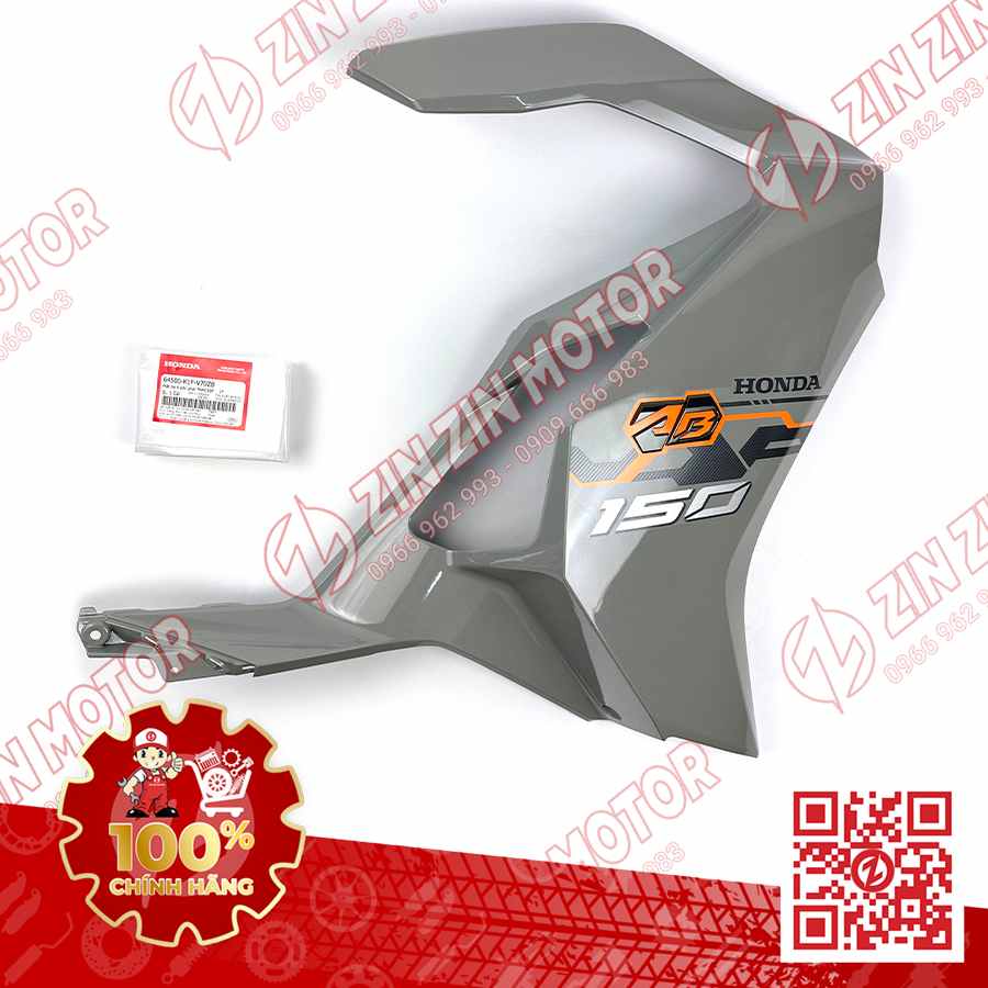 Bộ Ốp Trước Phải, Cánh Yếm AB 2020 2021, Air Blade 150 Xám Xi Măng (Xám Chuột) 2022 64500K1FV70ZB Chính Hãng Honda
