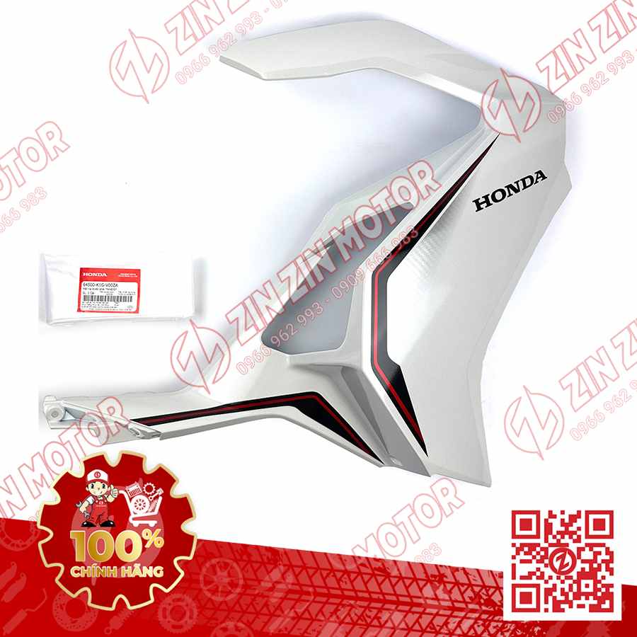 Bộ Ốp Trước Phải, Cánh Yếm AB 2020 2021, Air Blade 125 Trắng 2020 64500K1GV00ZA Chính Hãng Honda