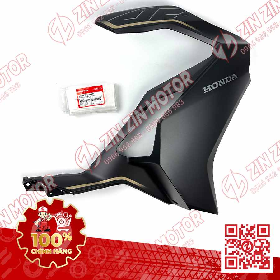 Bộ Ốp Trước Phải, Cánh Yếm AB 2020 2021, Air Blade 125 Đen Nhám 2020 64500K1GV10ZA Chính Hãng Honda
