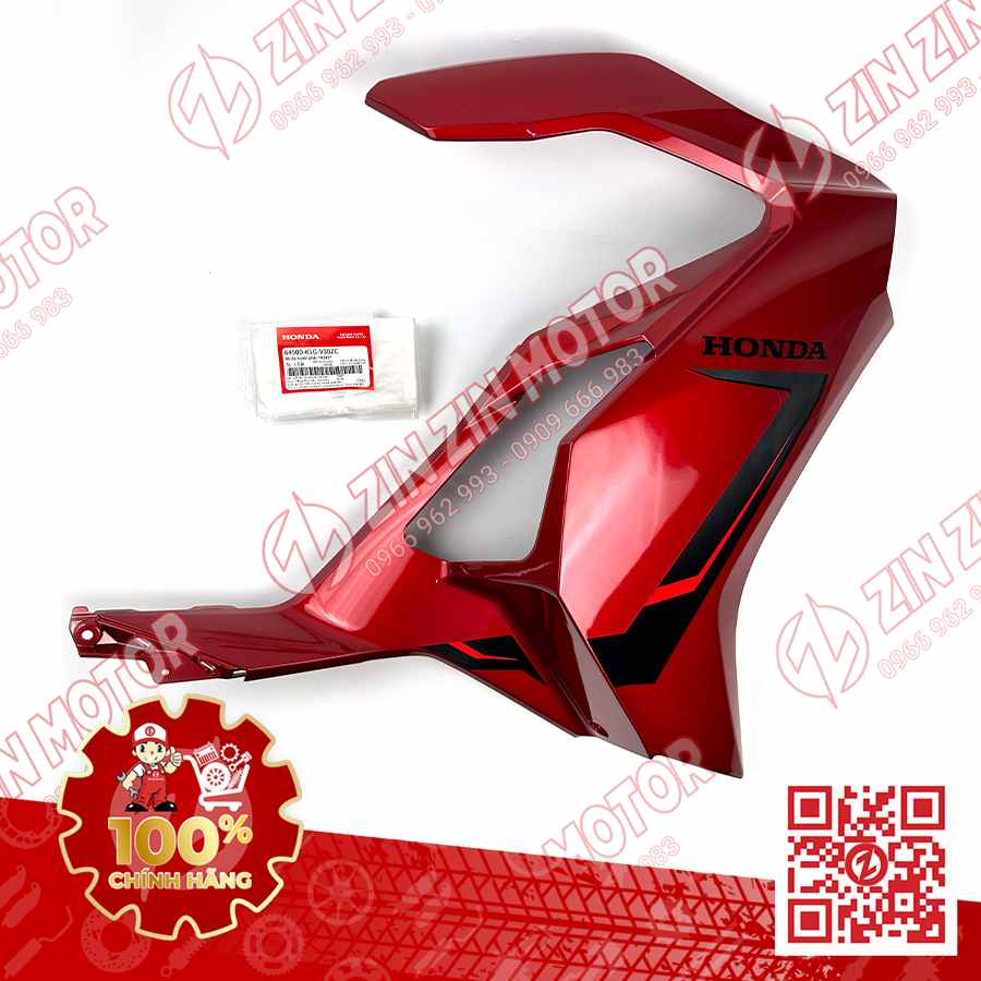 Bộ Ốp Trước Phải, Cánh Yếm AB 2020 2021, Air Blade 125 Đỏ 2021 64500K1GV30ZC Chính Hãng Honda