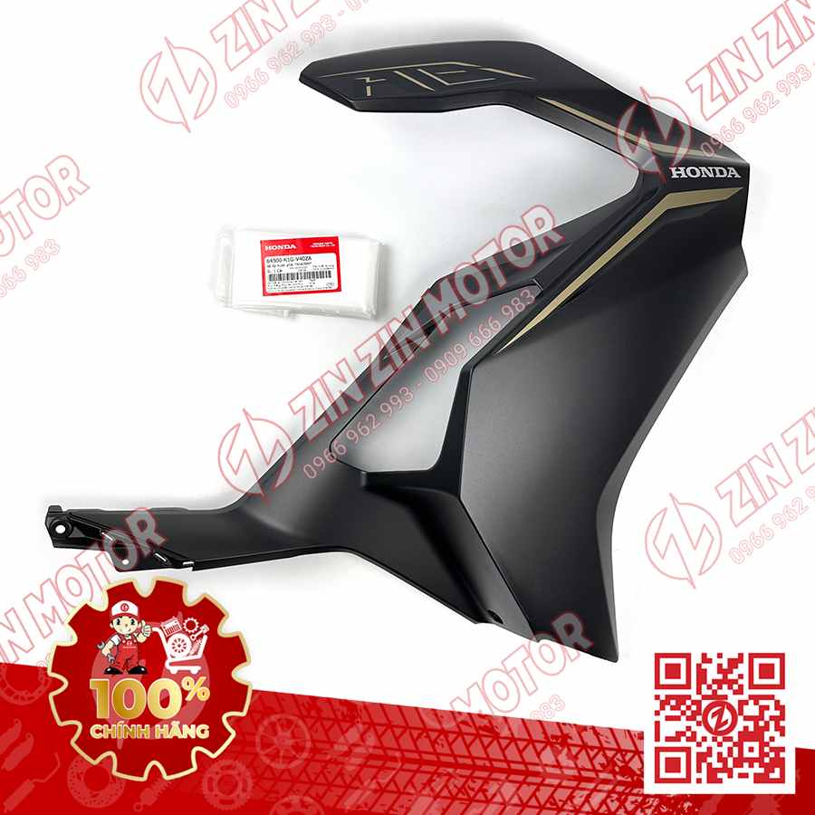Bộ Ốp Trước Phải, Cánh Yếm AB 2020 2021, Air Blade 125 Đen Nhám 64500K1GV40ZA Chính Hãng Honda