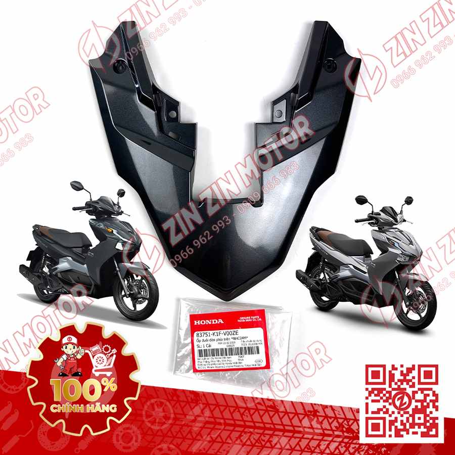 Nắp Ốp Đèn Hậu, Mu Rùa AB 2020 2021, AirBlade 150 Xám NHC04M 83751K1FV00ZE Chính Hãng Honda