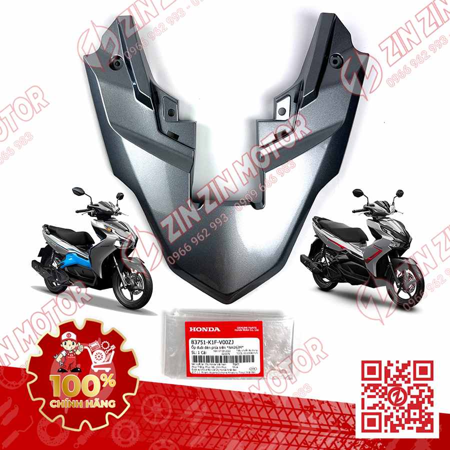 Nắp Ốp Đèn Hậu, Mu Rùa AB 2020 2021, AirBlade 125 Bạc NH262M 83751K1FV00ZJ Chính Hãng Honda