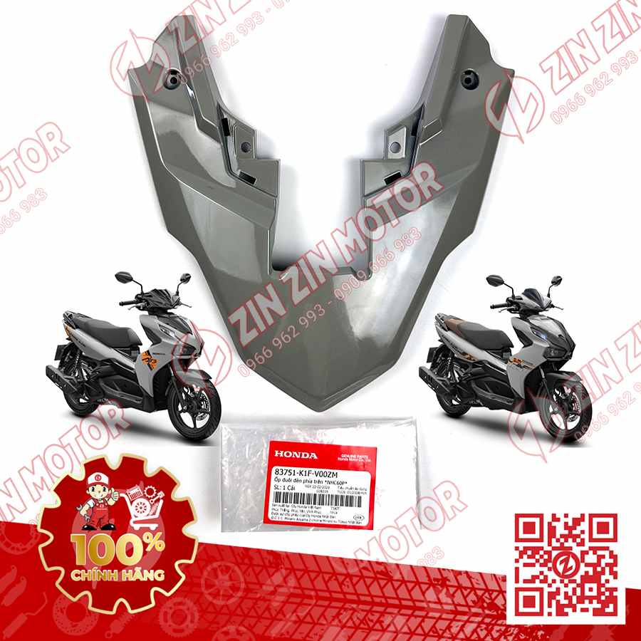 Nắp Ốp Đèn Hậu, Mu Rùa AB 2020 2021, AirBlade 150, Air Blade 125 Xám Xi Măng (Xám Chuột) NHC60P 83751K1FV00ZM Chính Hãng Honda