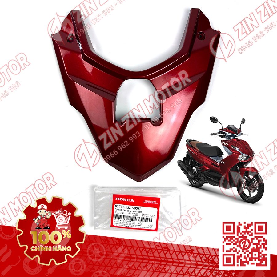 Nắp Ốp Đèn Hậu, Mu Rùa AB Air Blade 2022+, AirBlade 160 2022, AB 2025 2026 Đỏ R338C 83751K2ZV00ZA Chính Hãng Honda
