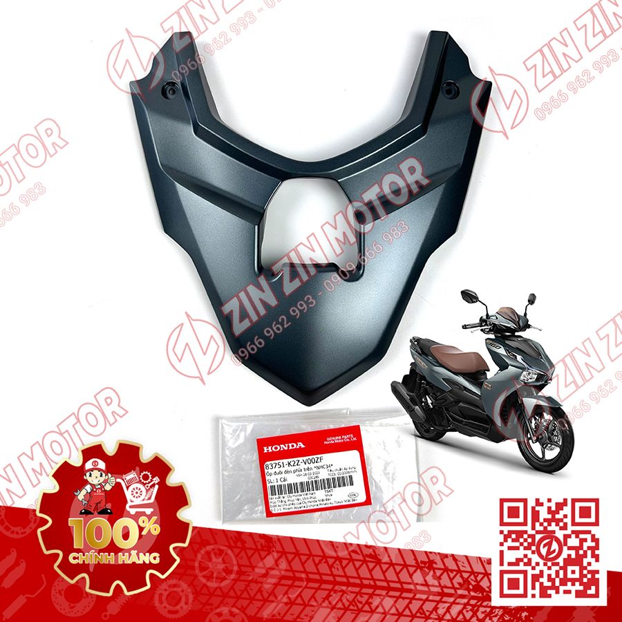 Nắp Ốp Đèn Hậu, Mu Rùa AB Air Blade 2022+, AirBlade 160 2022, AB 2025 Xanh Xám NHC34M 83751K2ZV00ZF Chính Hãng Honda
