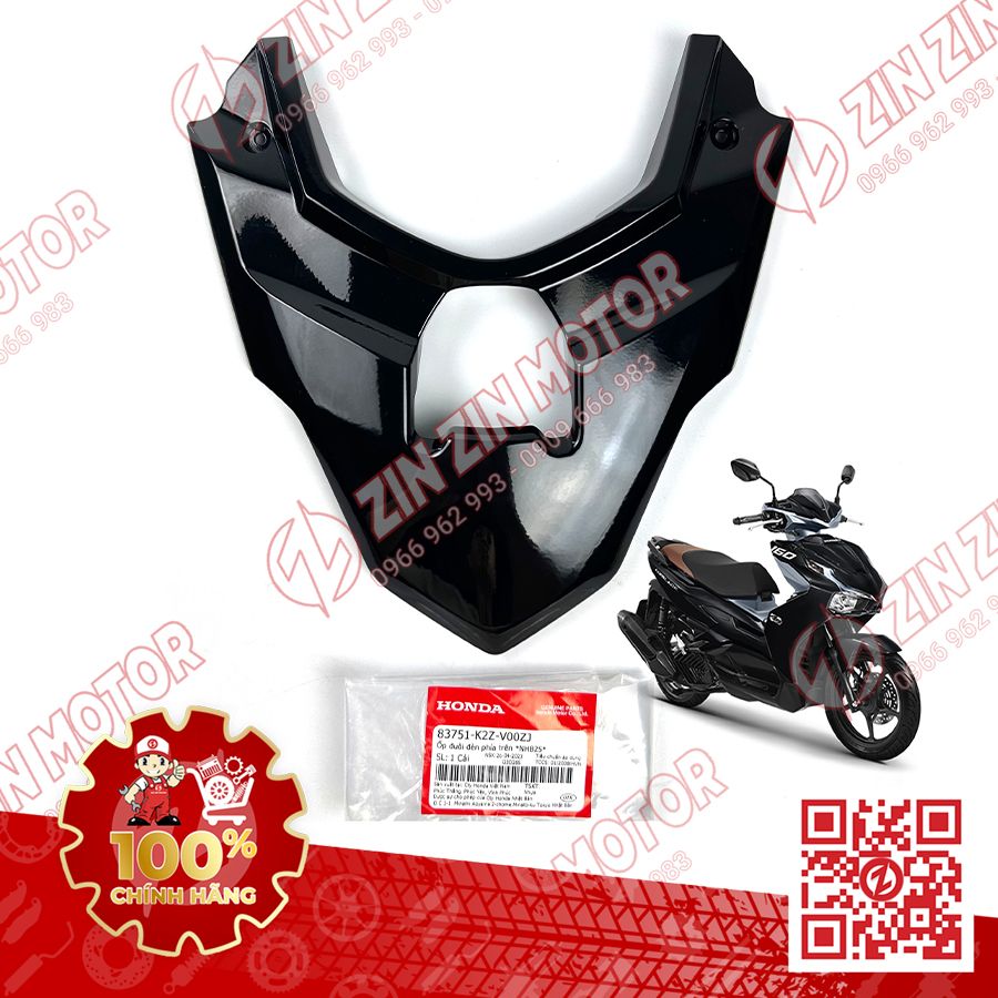 Nắp Ốp Đèn Hậu, Mu Rùa AB Air Blade 2022+, AirBlade 160 2022, AB 2025 2026 Đen NHB25M 83751K2ZV00ZJ Chính Hãng Honda