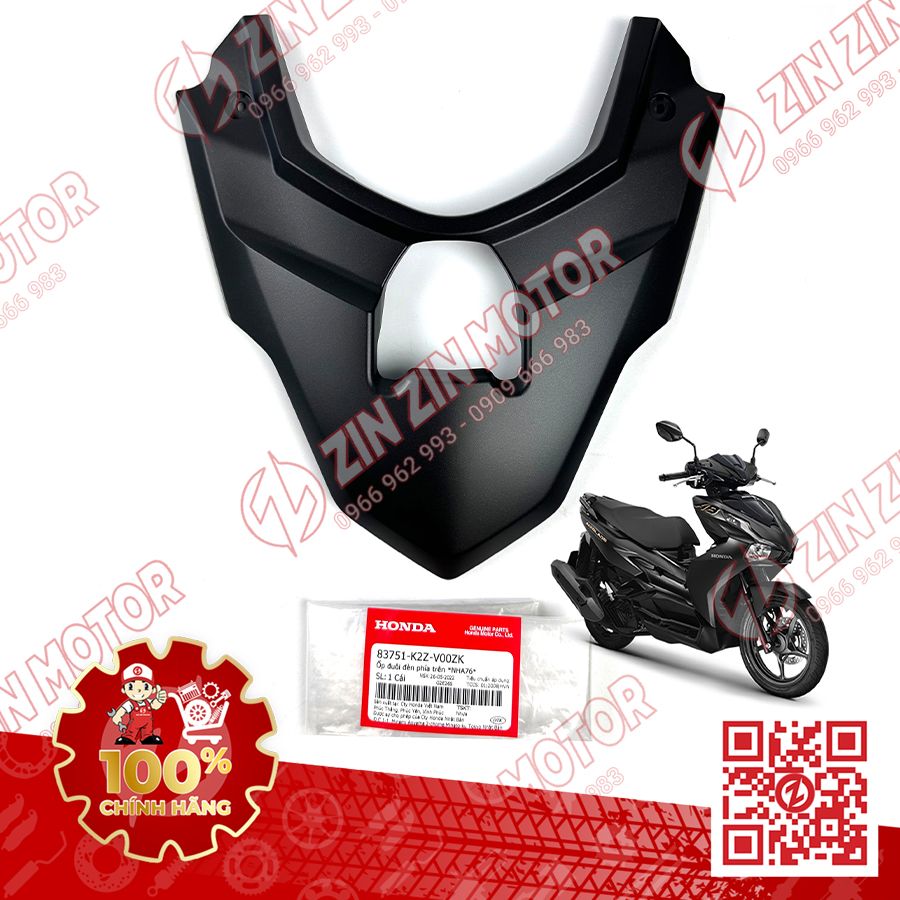 Nắp Ốp Đèn Hậu, Mu Rùa AB Air Blade 2022+, AirBlade 125 2022 Đen Nhám NHA76M 83751K2ZV00ZK Chính Hãng Honda