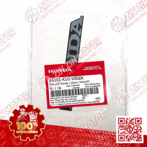 Alternative view of Tem Chữ Honda 100mm Dán Cánh Yếm AB 2020 2021, AirBlade 125 Đen Nhám 2020 86101K1GV00ZA Chính Hãng