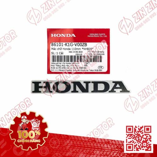 Tem Chữ Honda 100mm Dán Cánh Yếm AB 2020 2021, AirBlade 125 Trắng Đỏ Đen 2020 86101K1GV00ZB Chính Hãng Honda