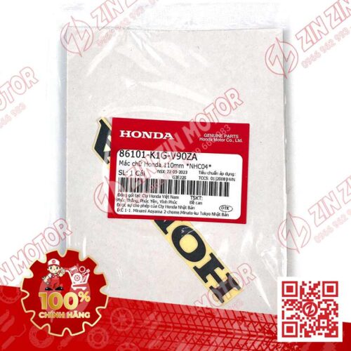 Alternative view of Tem Chữ Honda 100mm Dán Cánh Yếm AB 2020 2021, AirBlade 125 Xám Xi Măng (Xám Chuột) 2022 86101K1GV90ZA Chính Hãng Honda