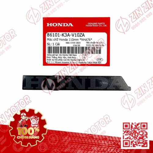 Tem Chữ Honda Dán Ốp Yếm Trước AB Air Blade 2022+, AirBlade 125 2022 100MM TYPE1 86101K3AV10ZA Chính Hãng Honda