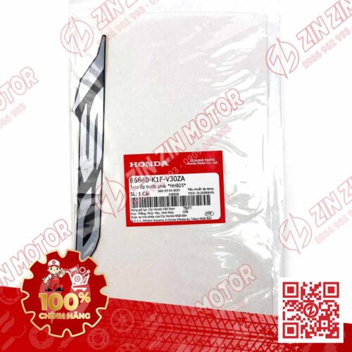 Alternative view of Tem Số 150 Ốp Trước Phải, Tem Cánh Yếm AB 2020 2021, AirBlade 150 Đen Bạc 2021 86640K1FV30ZA Chính Hãng Honda