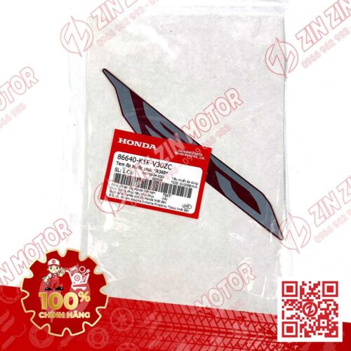 Alternative view of Tem Số 150 Ốp Trước Phải, Tem Cánh Yếm AB 2020 2021, AirBlade 150 Đỏ Bạc Đen 2021 86640K1FV30ZC Chính Hãng Honda