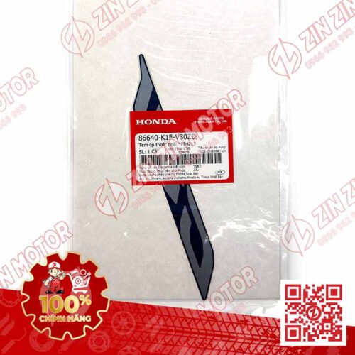 Alternative view of Tem Số 150 Ốp Trước Phải, Tem Cánh Yếm AB 2020 2021, AirBlade 150 Xanh Bạc Đen 86640K1FV30ZD Chính Hãng Honda