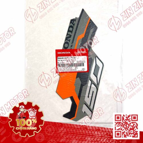 Alternative view of Tem Ốp Trước Trái, Tem Cánh Yếm AB 2020 2021, AirBlade 150 Xám Xi Măng (Xám Chuột) 2022 86640K1FV70ZA Chính Hãng Honda