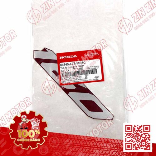 Alternative view of Tem Chữ 160 Ốp Yếm Trước Phải AB AirBlade 160 2022 Đỏ Xám Phiên Bản Tiêu Chuẩn 86640K2ZV00ZC Chính Hãng Honda