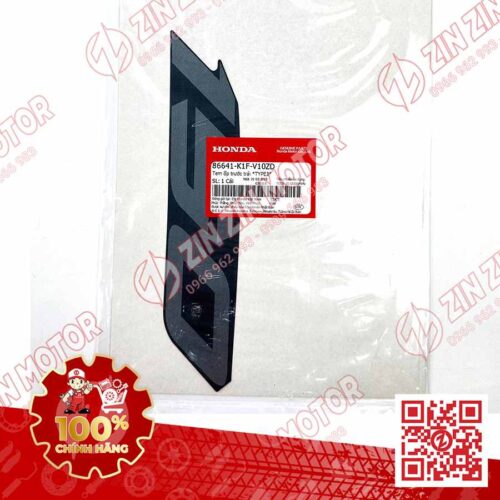 Alternative view of Tem Số 150 Ốp Trước Trái, Tem Cánh Yếm AB 2020 2021, AirBlade 150 Xám Đen Bạc 2020 86641K1FV10ZD Chính Hãng Honda