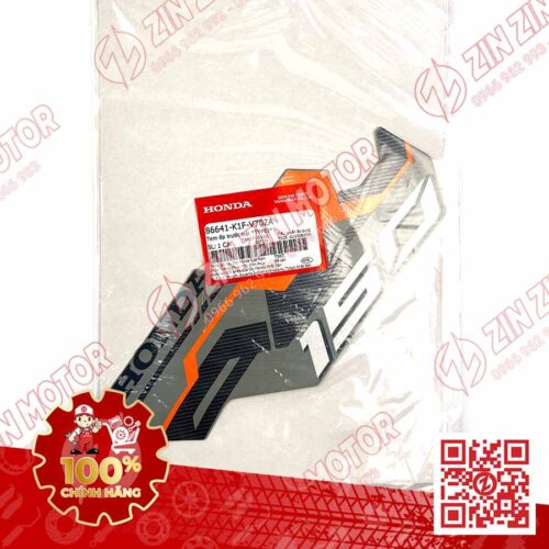 Alternative view of Tem Ốp Trước Trái, Tem Cánh Yếm AB 2020 2021, AirBlade 150 Xám Xi Măng (Xám Chuột) 2022 86641K1FV70ZA Chính Hãng Honda