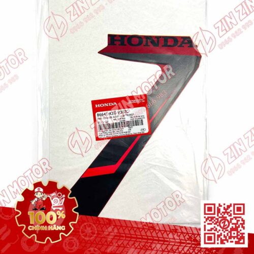 Alternative view of Tem Ốp Trước Phải, Tem Cánh Yếm AB 2020 2021, AirBlade 125 Đỏ Đen 2021 86641K1GV30ZC Chính Hãng Honda