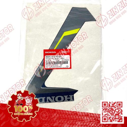 Alternative view of Tem Ốp Trước Phải, Tem Cánh Yếm AB 2020 2021, AirBlade 125 Xanh Đen 2021 86641K1GV30ZD Chính Hãng Honda