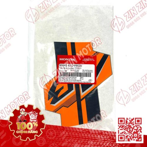 Alternative view of Tem Ốp Trước Trái, Tem Cánh Yếm AB 2020 2021, AirBlade 125 Xám Xi Măng (Xám Chuột) 2022 86641K1GV90ZA Chính Hãng Honda