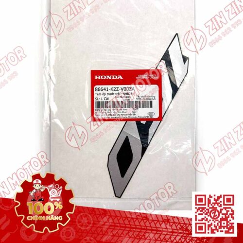 Alternative view of Tem Chữ 160 Ốp Yếm Trước Trái AB AirBlade 160 2022 Đen Xám Phiên Bản Tiêu Chuẩn 86641K2ZV00ZA Chính Hãng Honda