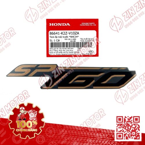 Tem Chữ 160 Ốp Yếm Trước AB AirBlade 160 2022 Xanh Xám Đen Phiên Bản Đặc Biệt 86641K2ZV10ZA Chính Hãng Honda