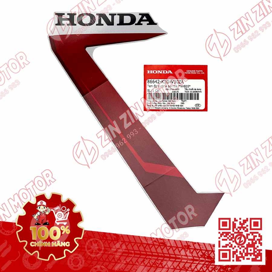 Tem Ốp Trước Trái, Tem Cánh Yếm AB 2020 2021, AirBlade 125