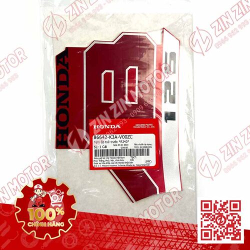 Alternative view of Tem Chữ AB 125 Dán Ốp Yếm Trước Trái Air Blade 125 2022 Đỏ Đen Phiên Bản Tiêu Chuẩn 86642K3AV00ZC Chính Hãng Honda