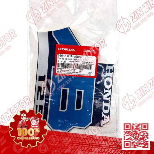 Alternative view of Tem Chữ AB 125 Dán Ốp Yếm Trước Trái Air Blade 125 2022 Xanh Đen Phiên Bản Tiêu Chuẩn 86642K3AV00ZD Chính Hãng Honda